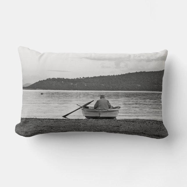 Coussin Rectangle Mode de vie cool photo culturelle du pêcheur égéen (Recto)
