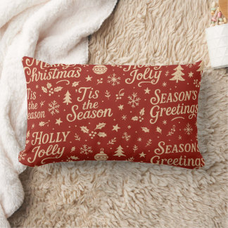 Coussin Rectangle Modèle de phrase Awesome Merry Christmas