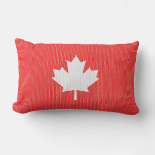 Coussin Rectangle Modèle Knit Maple Leaf Tricot Motif