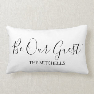 Coussin Rectangle Modern Be Our Guest nom modèle chambre