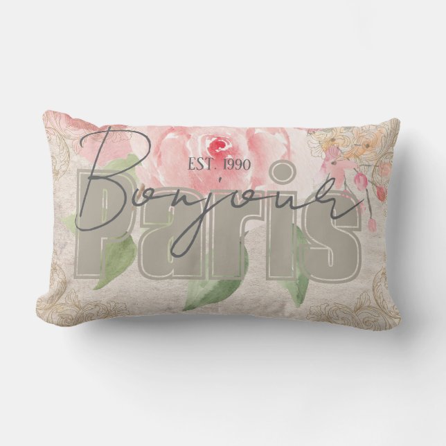 Coussin Rectangle Modern Classy lettering Grunge Botanical Shabby (Recto)