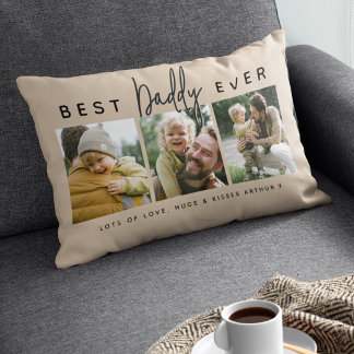 Coussin Rectangle Modern Custom Best Daddy Ever | 3 Photo