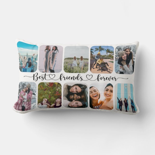 Coussin Rectangle Moderne Best Friends 10 Modèle photo (Recto)