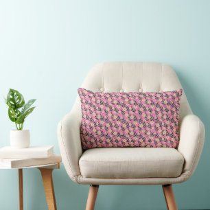 Coussin Rectangle Moderne Élégant Motif Floral de Noël