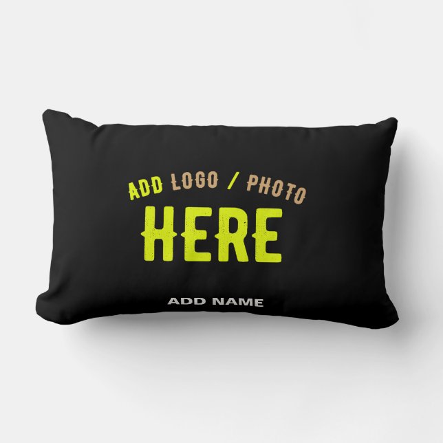 COUSSIN RECTANGLE MODERNE ET MODERNE PERSONNALISABLE NOIR VÉRIFIÉ (Recto)