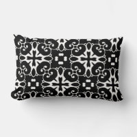 Moderne noir et blanc damas Graphisme floral