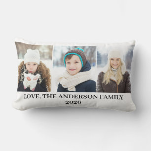 Coussin Rectangle Moderne Nous Vous Aimons 3 Collage de Photos