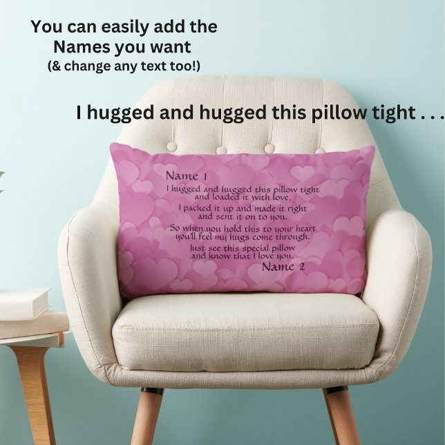 Coussin Rectangle Modifier N'IMPORTE QUEL Texte Ajouter Des Noms - J (Créateur téléchargé)