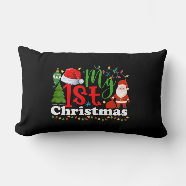 Coussin Rectangle Mon 1er Noël (Recto)