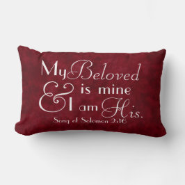 Coussin Rectangle Mon aimé est le mien et je suis son vers de bible