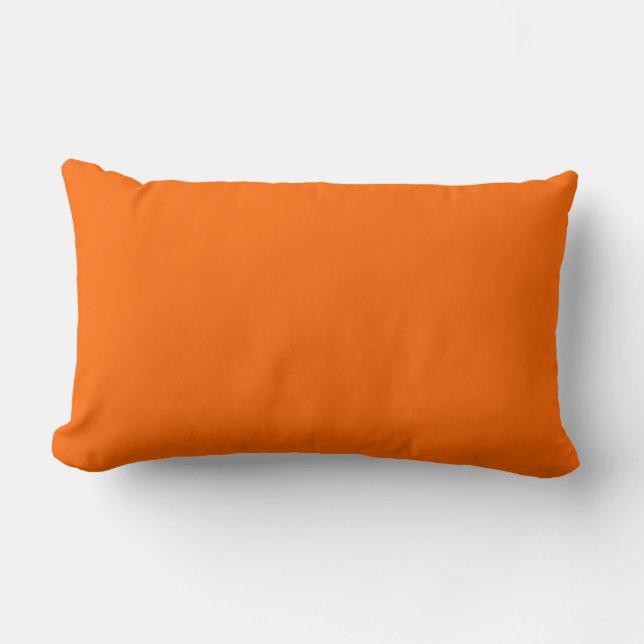 Coussin Rectangle MONOGRAM orange uni personnalisé (Recto)
