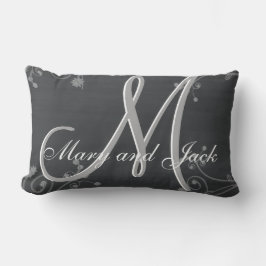 Coussin Rectangle Monogramme 3d Rustique Chalkboard