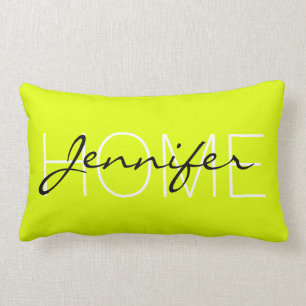 Coussin Rectangle Monogramme de la maison en couleur de la Chartreus