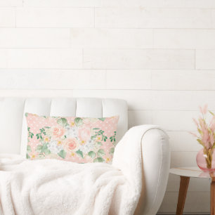 Coussin Rectangle Monogramme Eucalyptus Russe Sage Floral Vert