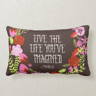 Coussin Rectangle Monogramme Inspiration Vie Imaginée Citation