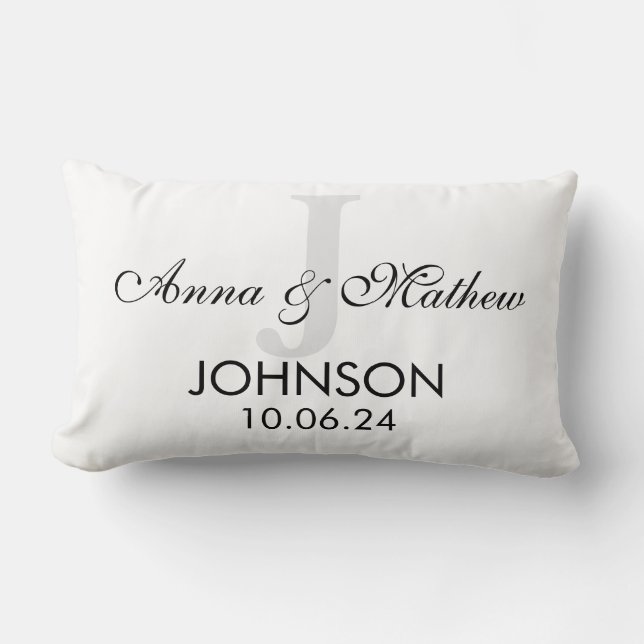 Coussin Rectangle Monogramme moderne (Recto)