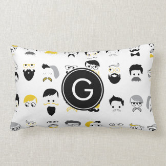 Coussin Rectangle Monogramme Moustache