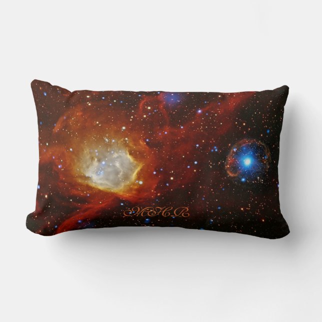 Coussin Rectangle Monogramme Nebula N90 et Pulsar SXP1062 (Recto)