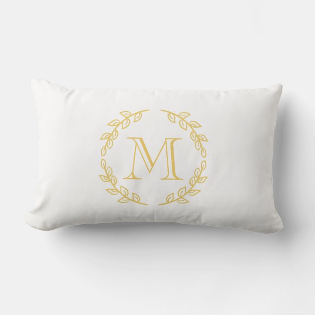 Coussin Rectangle Monogramme vintage (Recto)