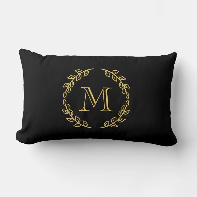 Coussin Rectangle Monogramme vintage (Recto)