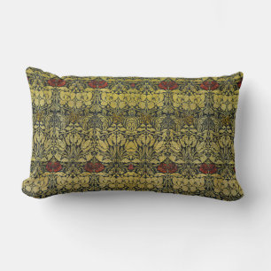 Coussin Rectangle Morris - Vintage 1890 Tulip & Rose Motif Fleur