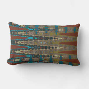 Coussin Rectangle Mosaïque Millefiori Boho Sud-Ouest Zigzag