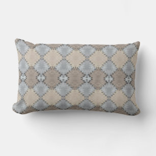 Coussin Rectangle Motif à tonalité terre coupée