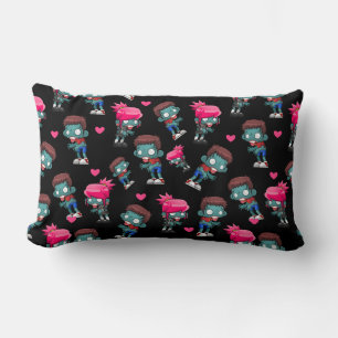 Coussin Rectangle Motif avec de mignonnes filles Zombies, garçons et