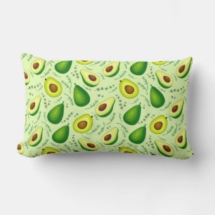 Coussin Rectangle Motif Avocado