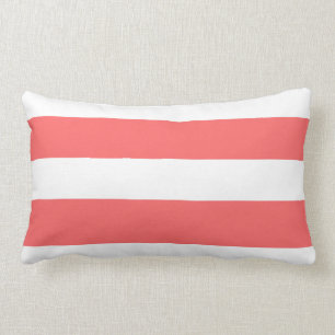 Coussin Rectangle Motif blanc de corail moderne de rayures