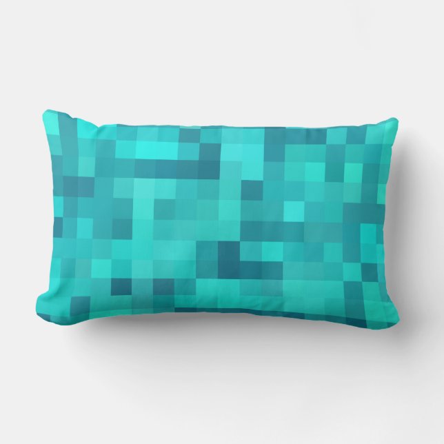 Coussin Rectangle Motif bleu Turquoise turquoise (Recto)