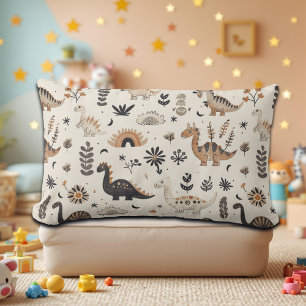 Coussin Rectangle Motif Boho Jungle Dinosaur