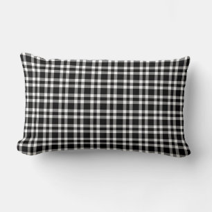 Coussin Rectangle Motif carreaux noir blanc
