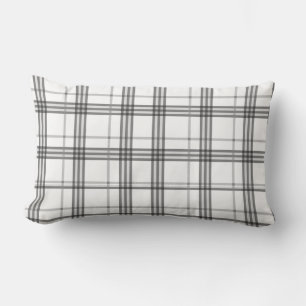 Coussin Rectangle Motif classique blanc et noir plaid