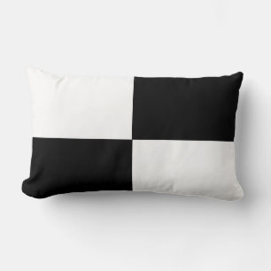 Coussin Rectangle Motif damier noir et blanc