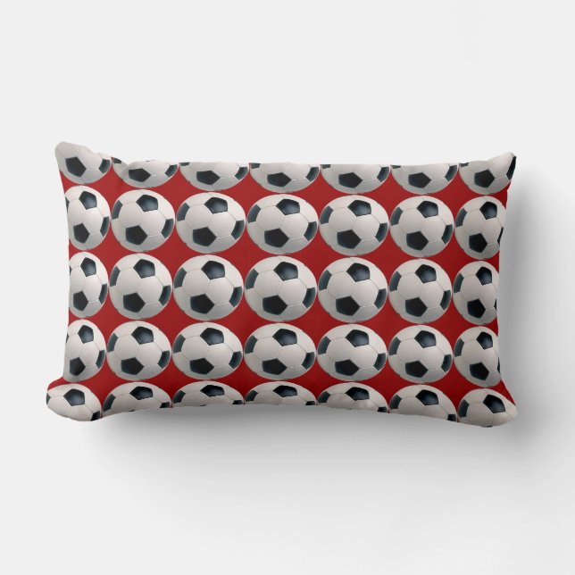Coussin Rectangle Motif de ballon de football (Recto)