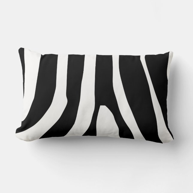 Coussin Rectangle Motif de bandes d'impression Zebra (Recto)