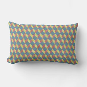 Coussin Rectangle Motif de bloc pour bébé en couleur rétro