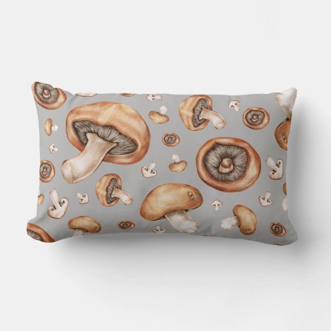 Coussin Rectangle Motif de Champignon (Recto)
