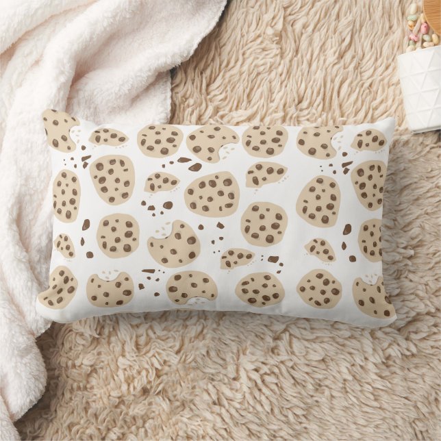 Coussin Rectangle Motif de cookies à puces de chocolat (Couverture)