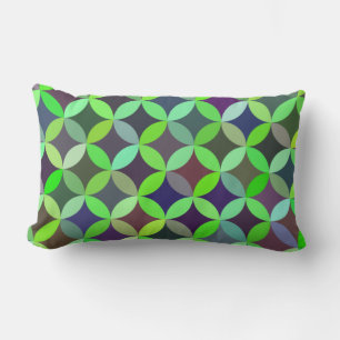 Coussin Rectangle Motif de courtepointe circulaire en étoile coloré