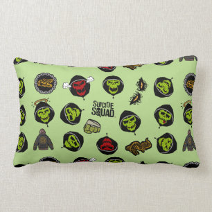 Coussin Rectangle Motif de Croc Emoji de tueur du peloton   de