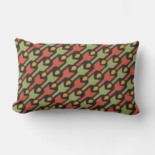 Coussin Rectangle Motif de la flèche verte rouge tribal égyptienne