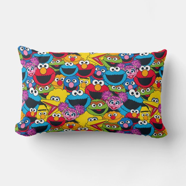 Coussin Rectangle Motif de l'équipe de Sesame Street (Recto)