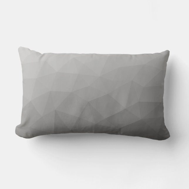 Coussin Rectangle Motif de maillage géométrique gris (Recto)