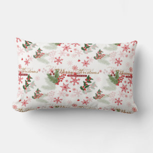 Coussin Rectangle Motif de Noël élégant et simple