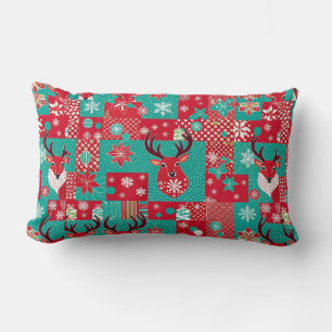 Coussin Rectangle Motif de Noël festif