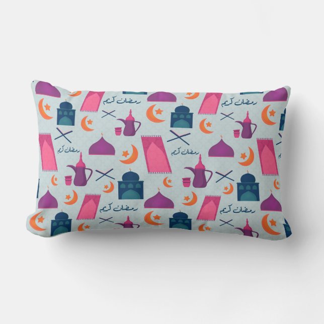 Coussin Rectangle Motif de Ramadan heureux (Recto)