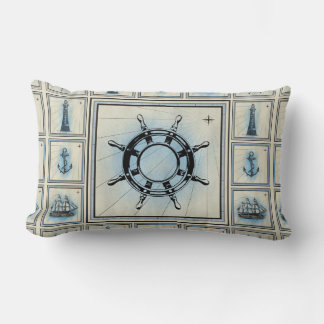 Coussin Rectangle Motif de rangement de roues du navire vintage