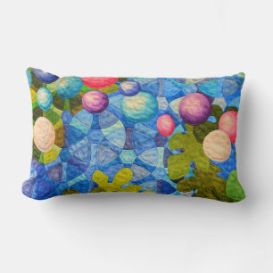 Coussin Rectangle Motif de surface composée contemporain